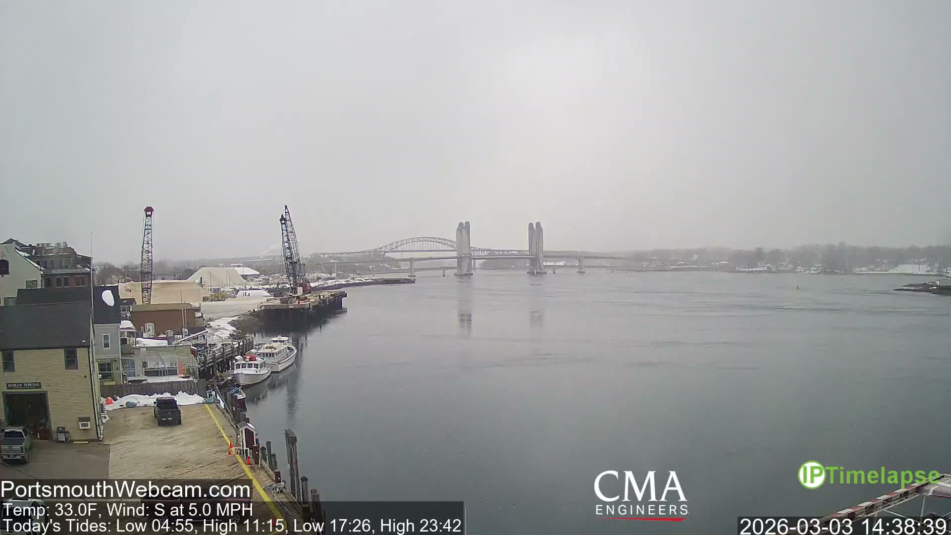 Old Harbor Tugboats & Shipping Live Cam -  Portsmouth, New Hampshire, USA