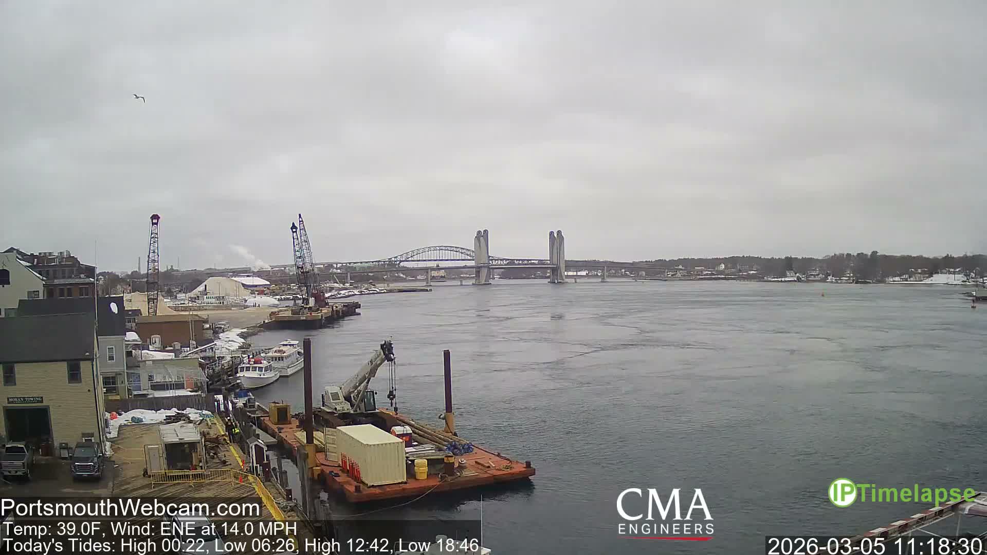Old Harbor Tugboats & Shipping Live Cam -  Portsmouth, New Hampshire, USA
