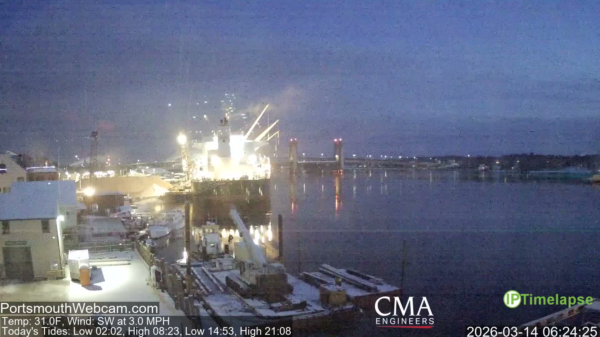 Old Harbor Tugboats & Shipping Live Cam -  Portsmouth, New Hampshire, USA