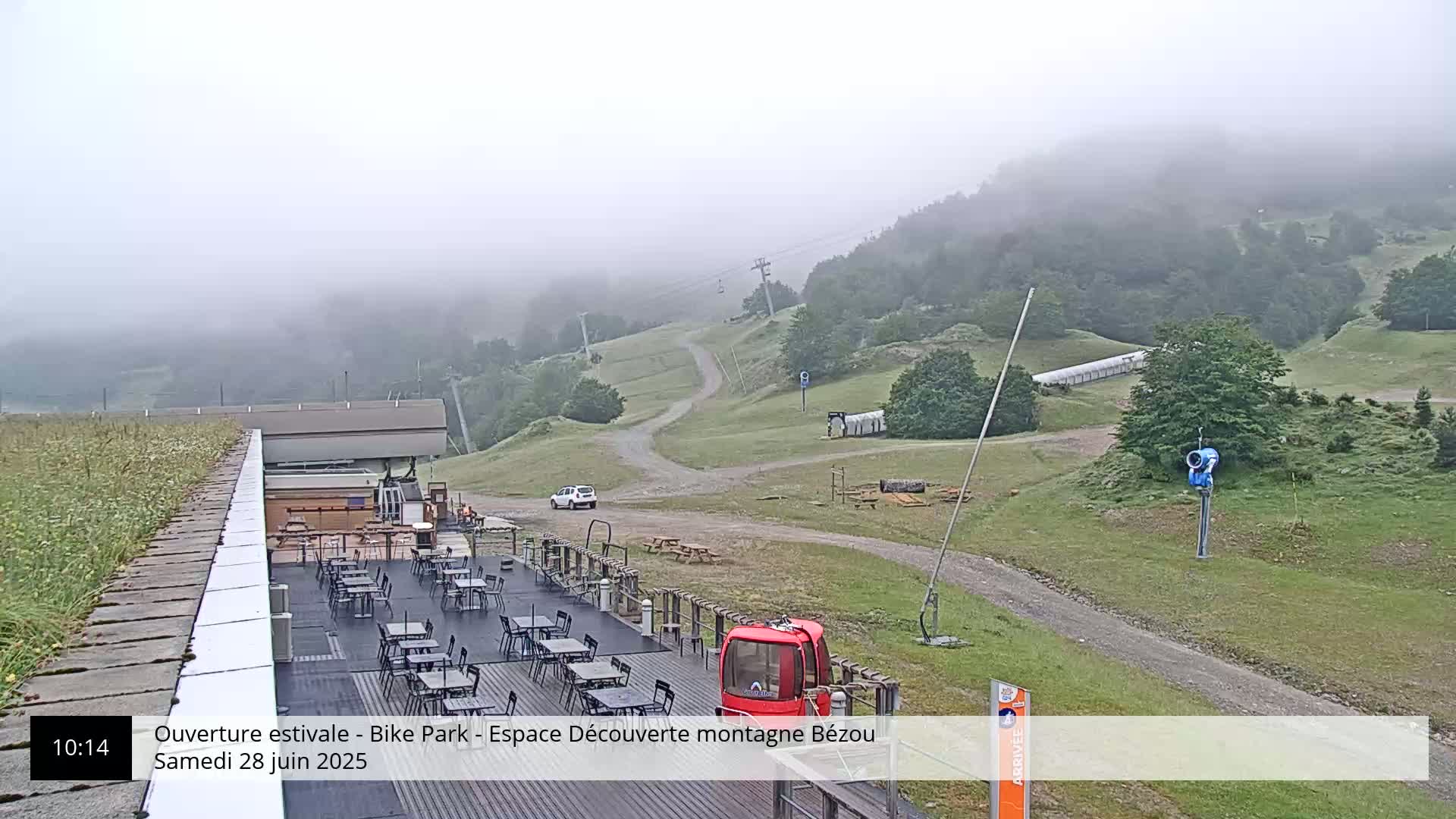 Gourette, 1100 m Espace Bezou Ski Slopes Live Cam - Eaux-Bonnes,  Pyrenees-Atlantiques, Nouvelle-Aquitaine, France 