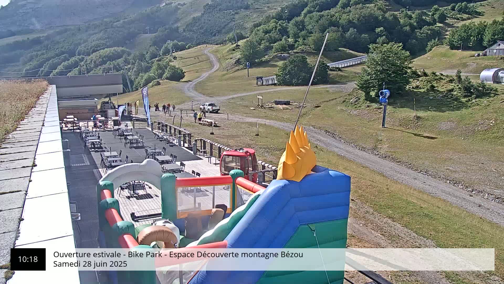 Gourette, 1100 m Espace Bezou Ski Slopes Live Cam - Eaux-Bonnes,  Pyrenees-Atlantiques, Nouvelle-Aquitaine, France 