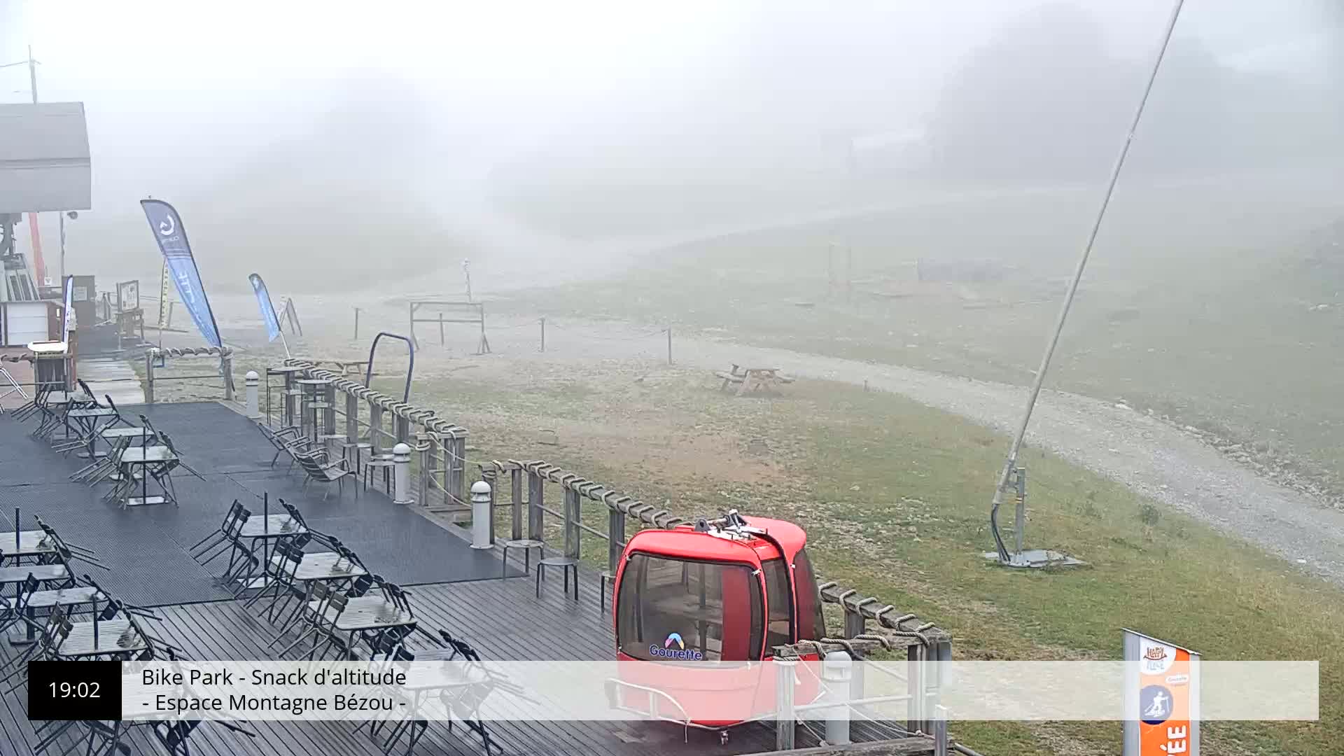 Gourette, 1100 m Espace Bezou Ski Slopes Live Cam - Eaux-Bonnes,  Pyrenees-Atlantiques, Nouvelle-Aquitaine, France 
