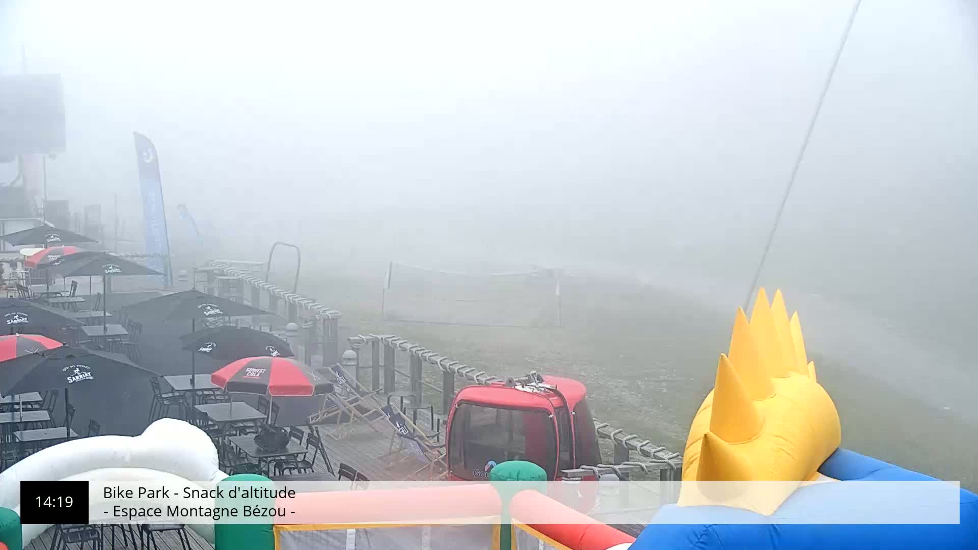 Gourette, 1100 m Espace Bezou Ski Slopes Live Cam - Eaux-Bonnes,  Pyrenees-Atlantiques, Nouvelle-Aquitaine, France 