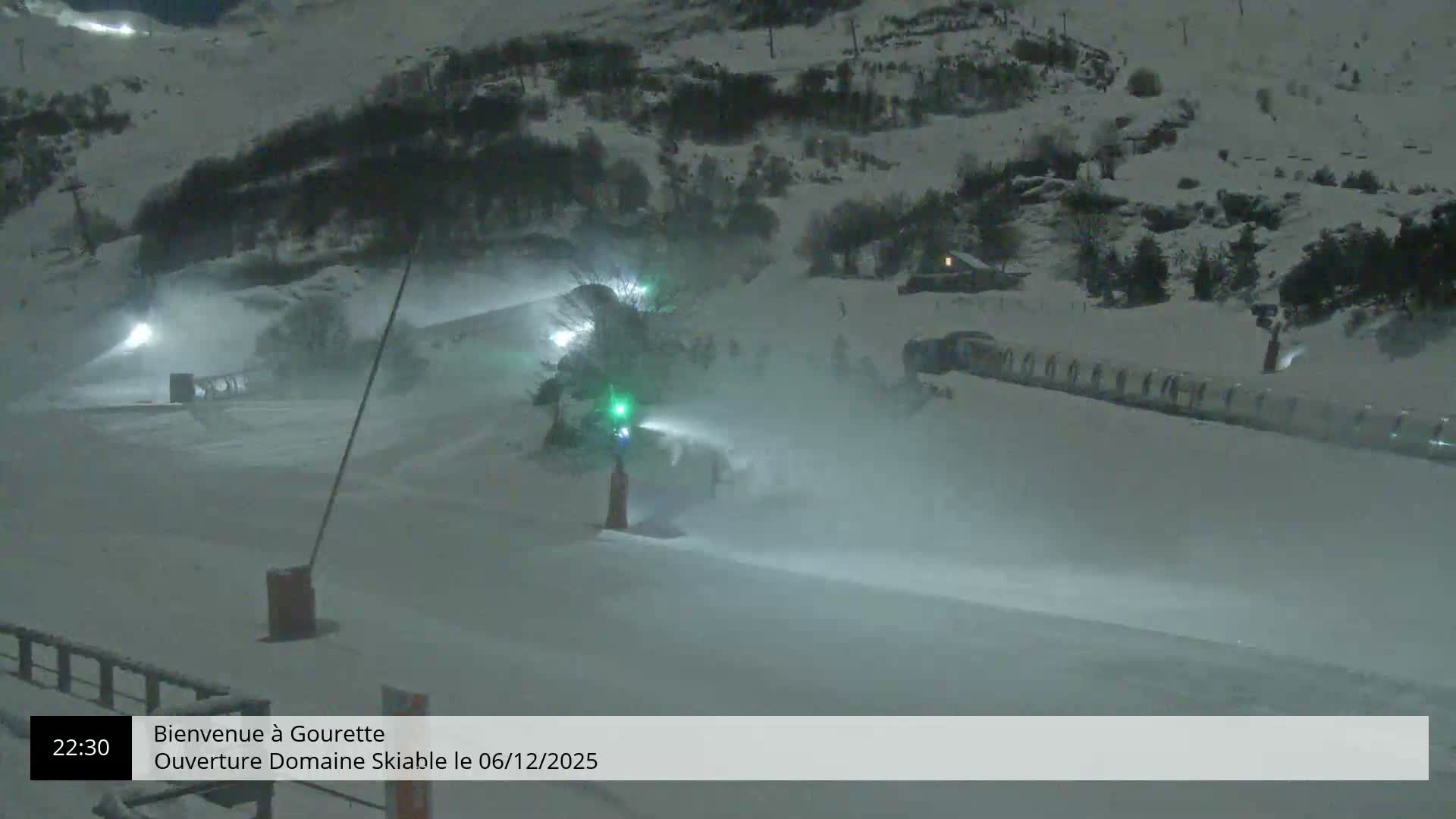 Gourette, 1100 m Espace Bezou Ski Slopes Live Cam - Eaux-Bonnes,  Pyrenees-Atlantiques, Nouvelle-Aquitaine, France 