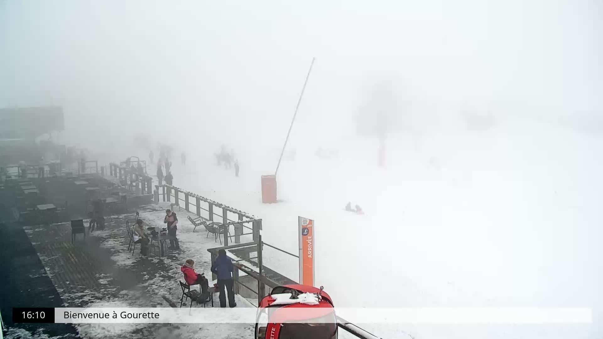 Gourette, 1100 m Espace Bezou Ski Slopes Live Cam - Eaux-Bonnes,  Pyrenees-Atlantiques, Nouvelle-Aquitaine, France 