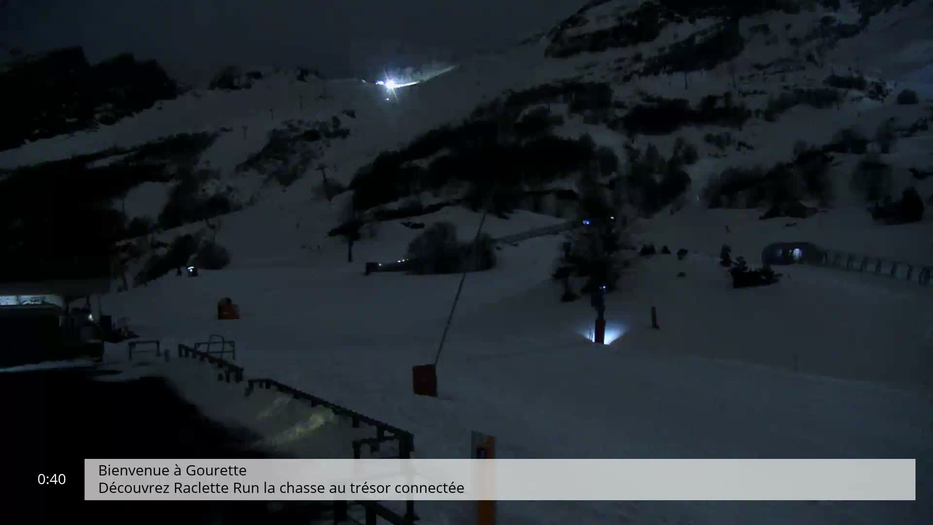 Gourette, 1100 m Espace Bezou Ski Slopes Live Cam - Eaux-Bonnes,  Pyrenees-Atlantiques, Nouvelle-Aquitaine, France 