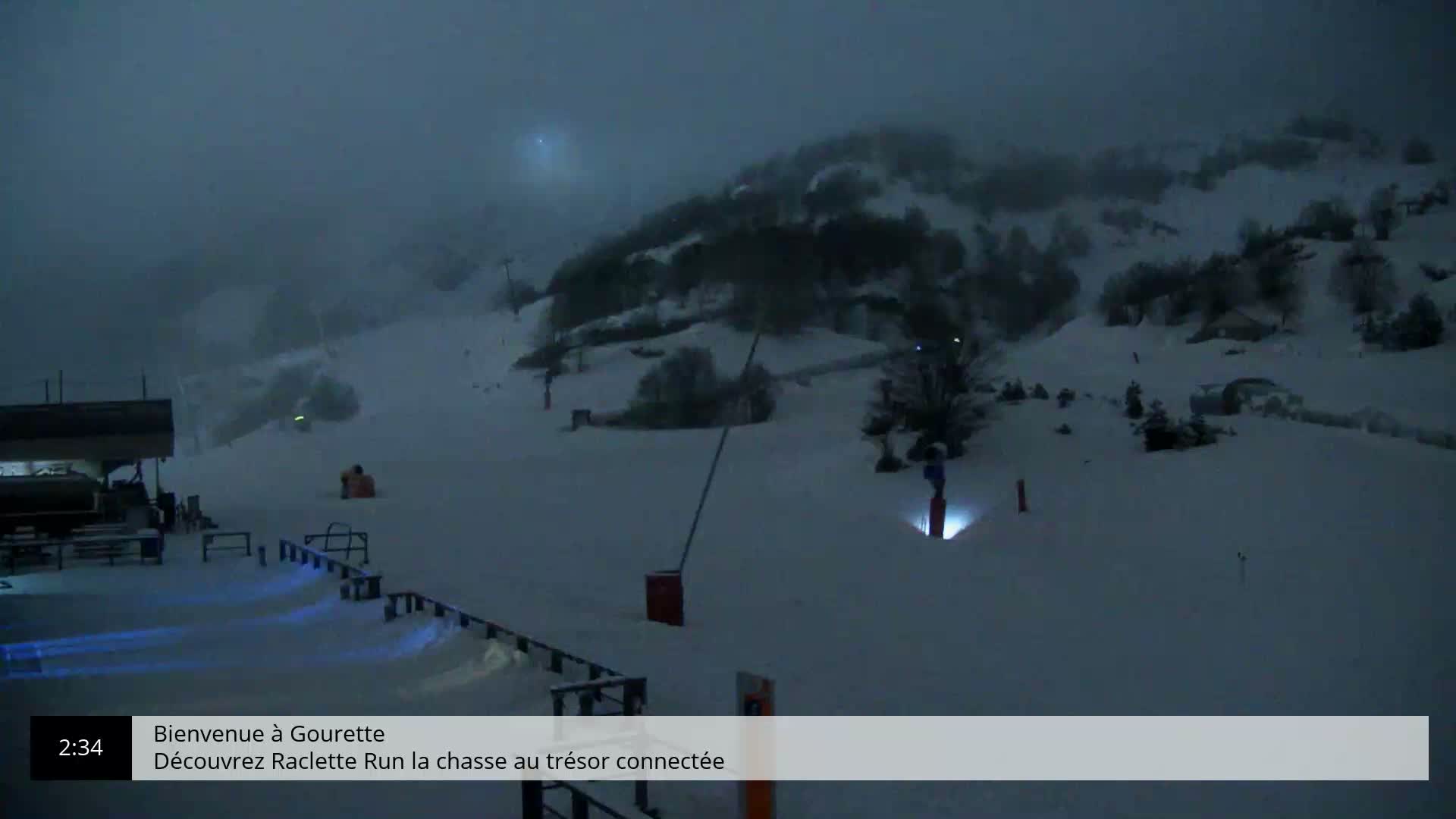 Gourette, 1100 m Espace Bezou Ski Slopes Live Cam - Eaux-Bonnes,  Pyrenees-Atlantiques, Nouvelle-Aquitaine, France 