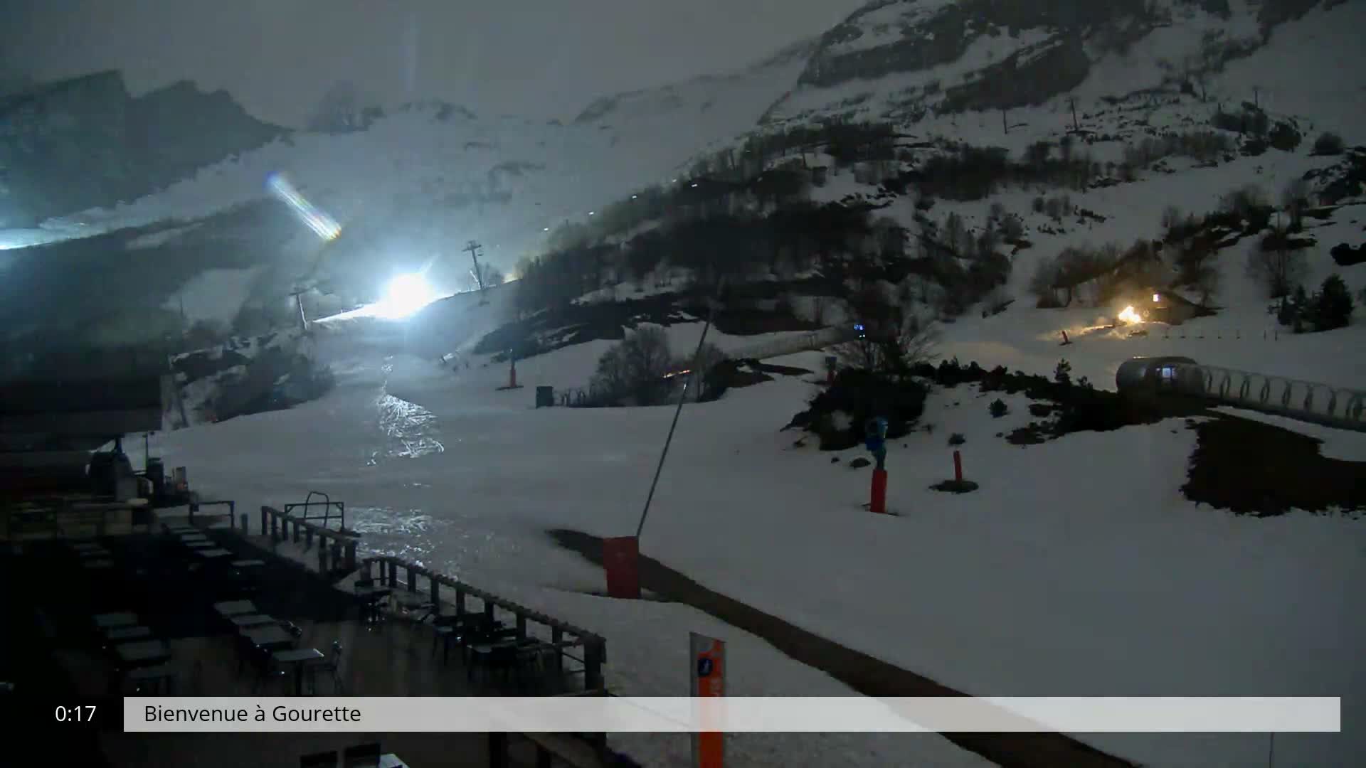 Gourette, 1100 m Espace Bezou Ski Slopes Live Cam - Eaux-Bonnes,  Pyrenees-Atlantiques, Nouvelle-Aquitaine, France 