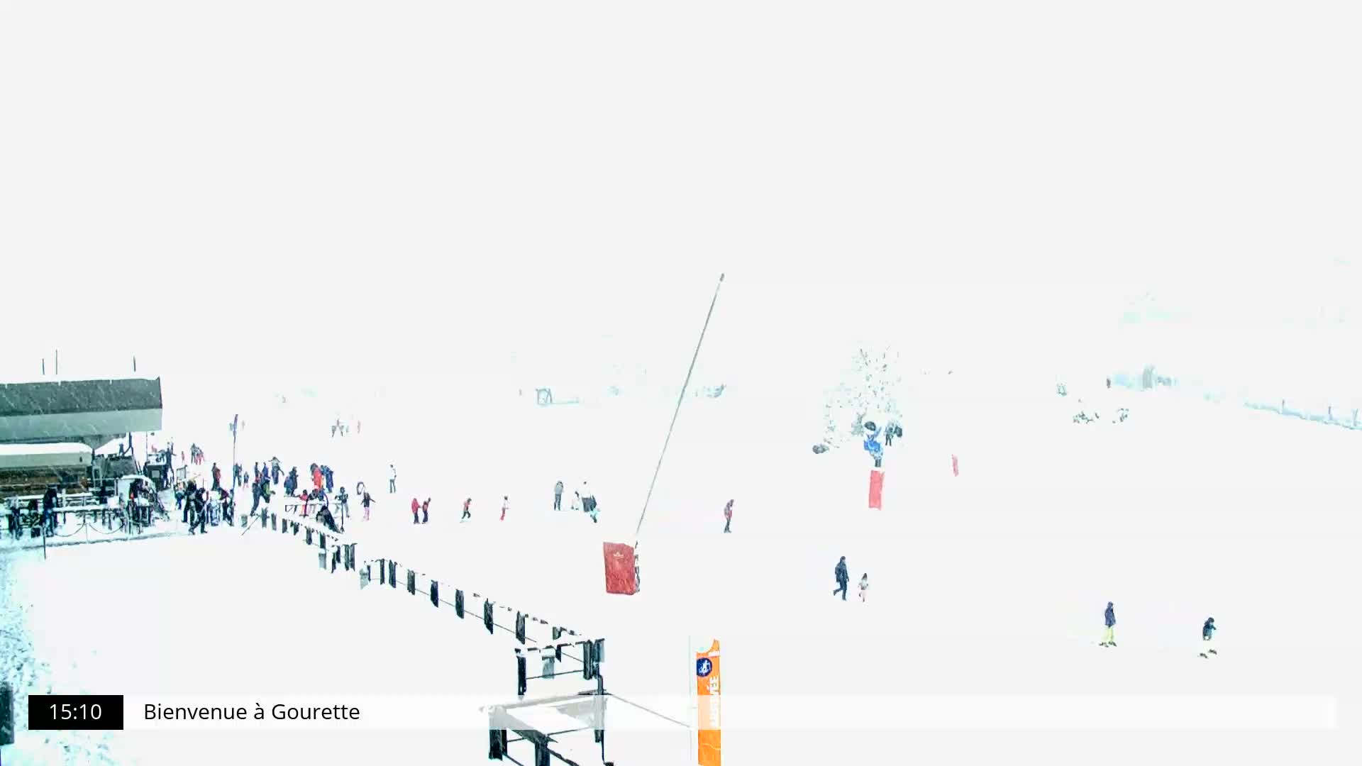 Gourette, 1100 m Espace Bezou Ski Slopes Live Cam - Eaux-Bonnes,  Pyrenees-Atlantiques, Nouvelle-Aquitaine, France 