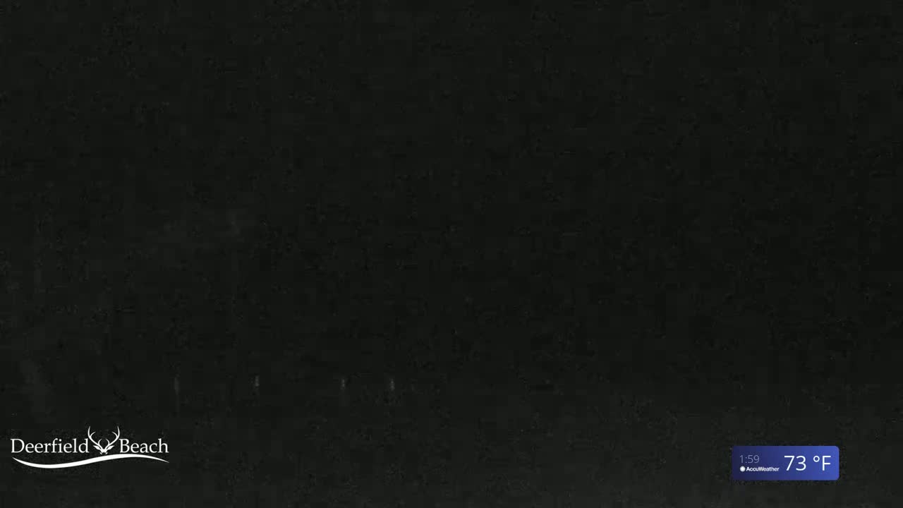 A completely dark image shows a nighttime scene at 73°F.