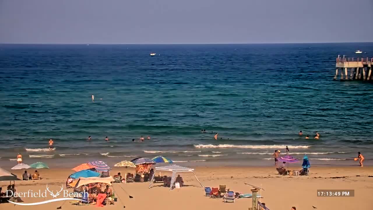 Deerfield Beach Coast Surf & Atlantic View Live Cam - Deerfield Beach, Broward, Florida, USA
