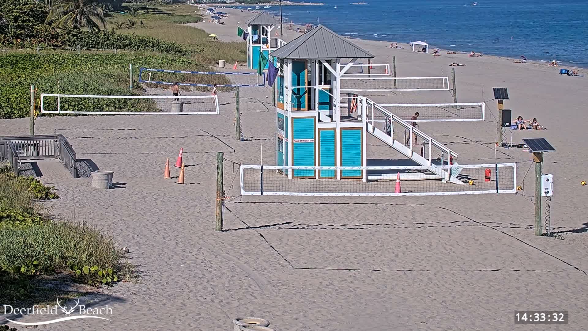 Deerfield Beach City Coast Volleyball Courts Live Cam - Deerfield Beach, Broward, Florida, USA