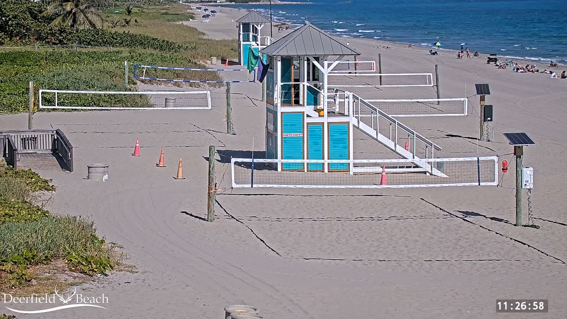 Deerfield Beach City Coast Volleyball Courts Live Cam - Deerfield Beach, Broward, Florida, USA