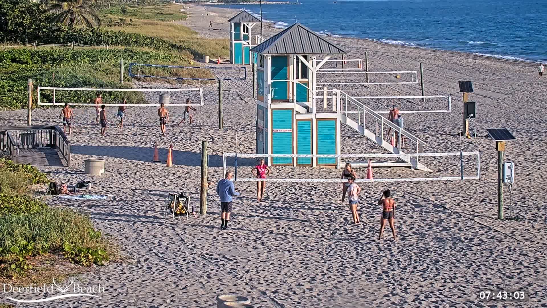 Deerfield Beach City Coast Volleyball Courts Live Cam - Deerfield Beach, Broward, Florida, USA