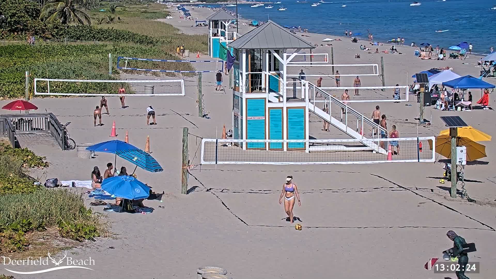 Deerfield Beach City Coast Volleyball Courts Live Cam - Deerfield Beach, Broward, Florida, USA