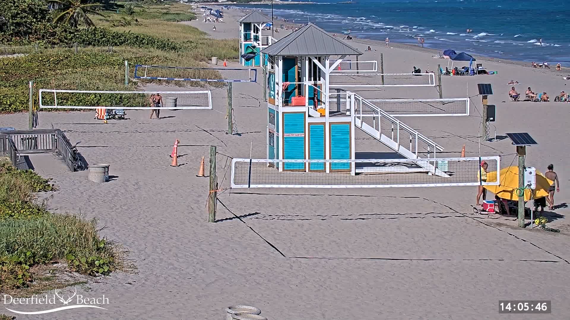 Deerfield Beach City Coast Volleyball Courts Live Cam - Deerfield Beach, Broward, Florida, USA