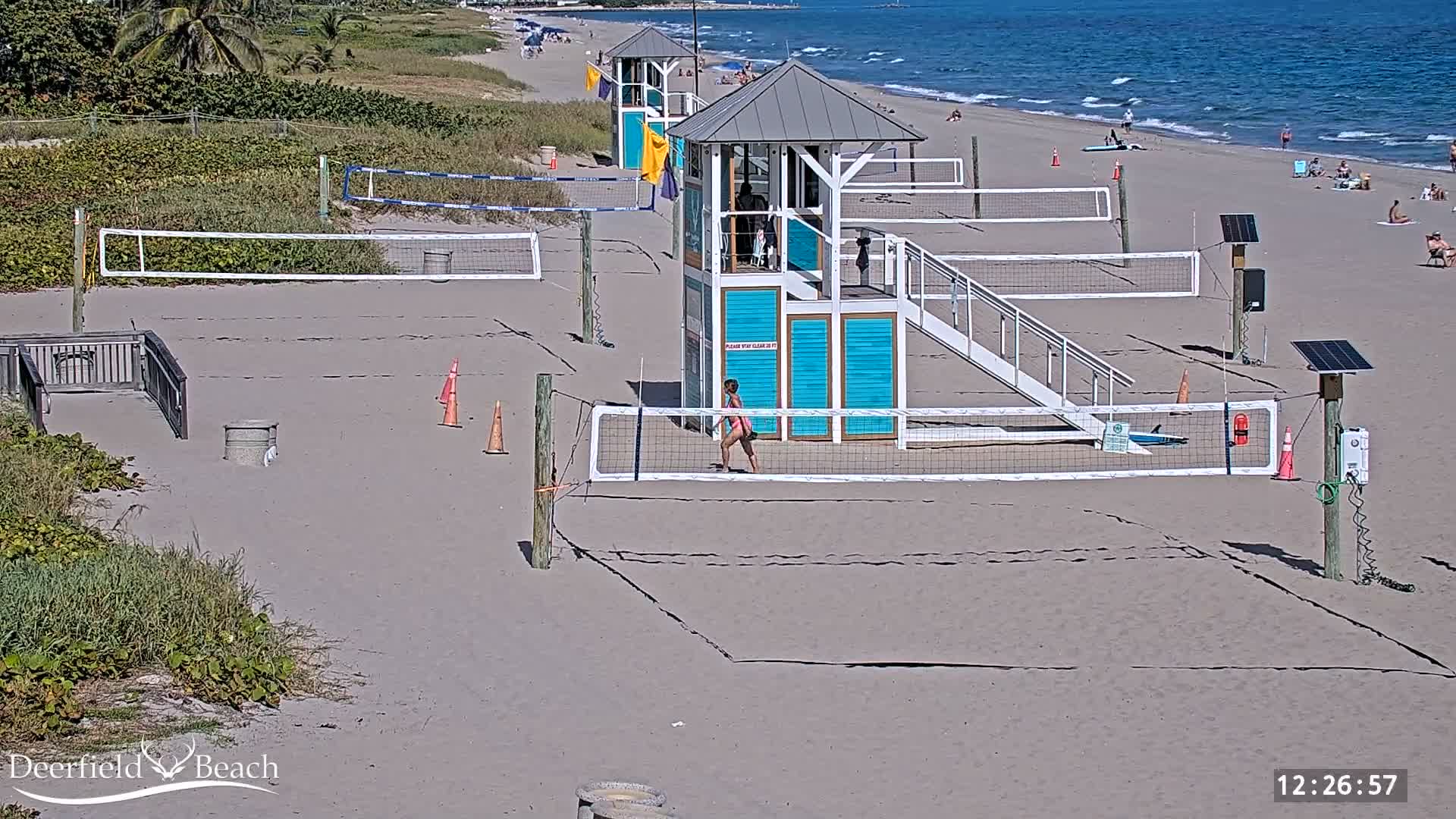 Deerfield Beach City Coast Volleyball Courts Live Cam - Deerfield Beach, Broward, Florida, USA