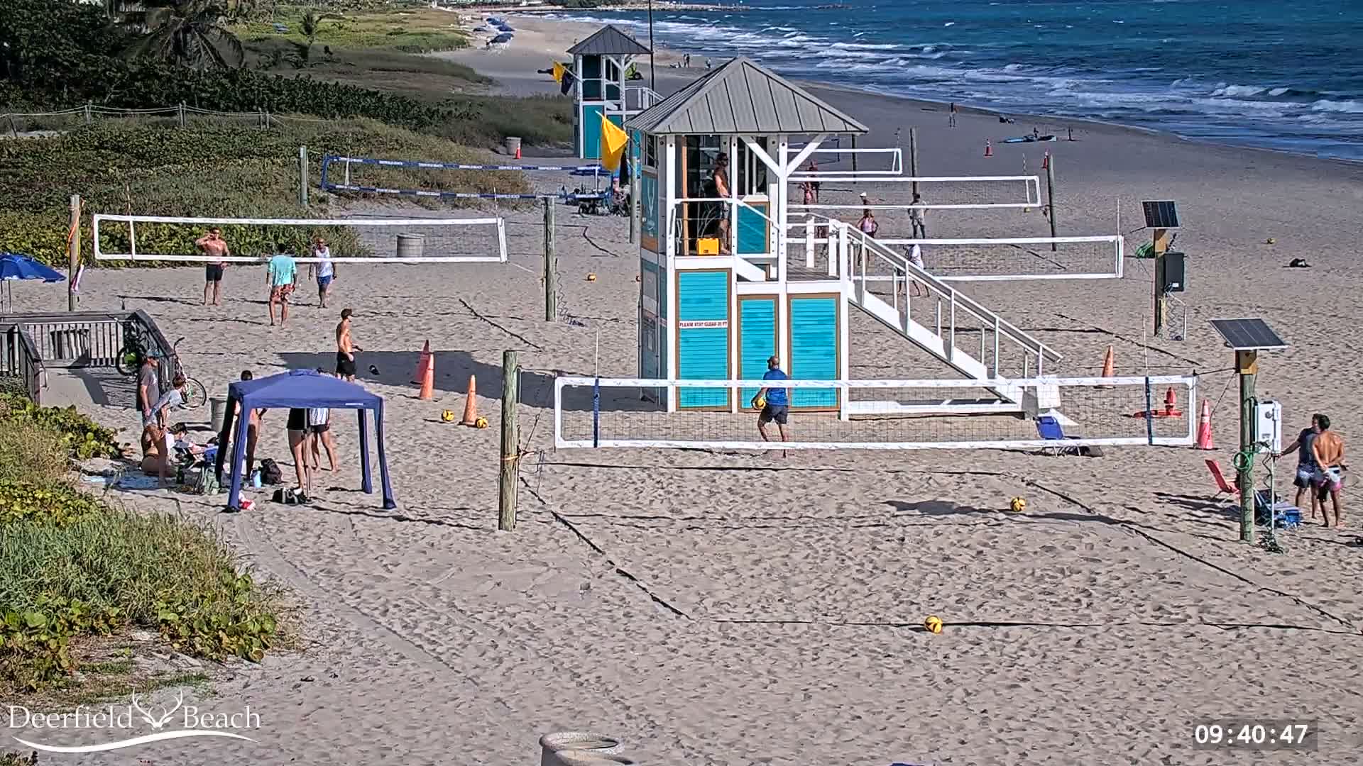 Deerfield Beach City Coast Volleyball Courts Live Cam - Deerfield Beach, Broward, Florida, USA