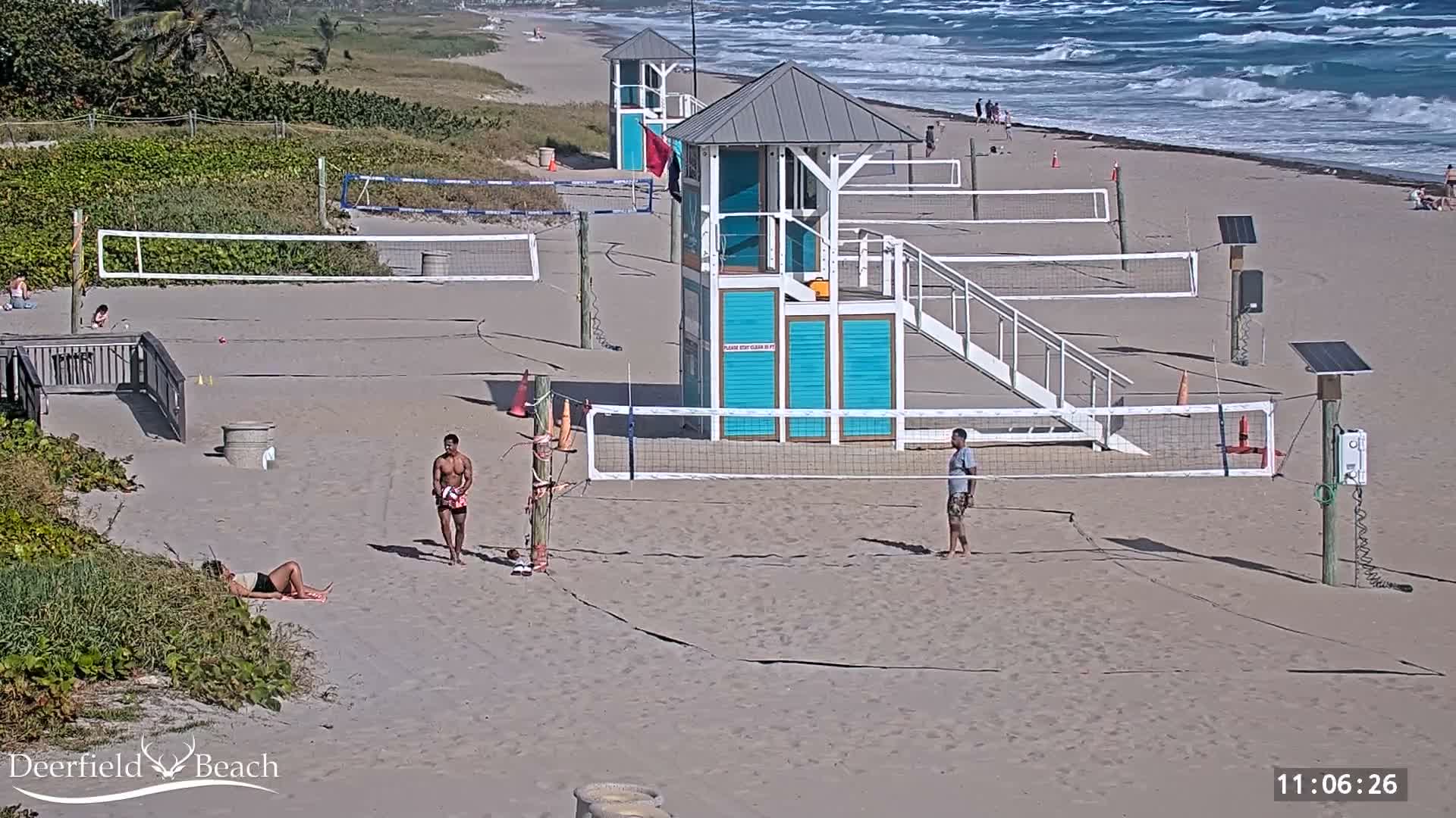 Deerfield Beach City Coast Volleyball Courts Live Cam - Deerfield Beach, Broward, Florida, USA