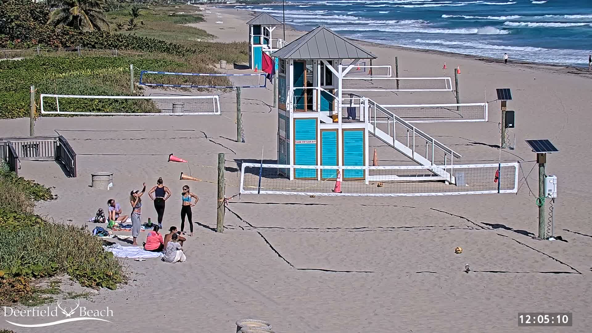 Deerfield Beach City Coast Volleyball Courts Live Cam - Deerfield Beach, Broward, Florida, USA