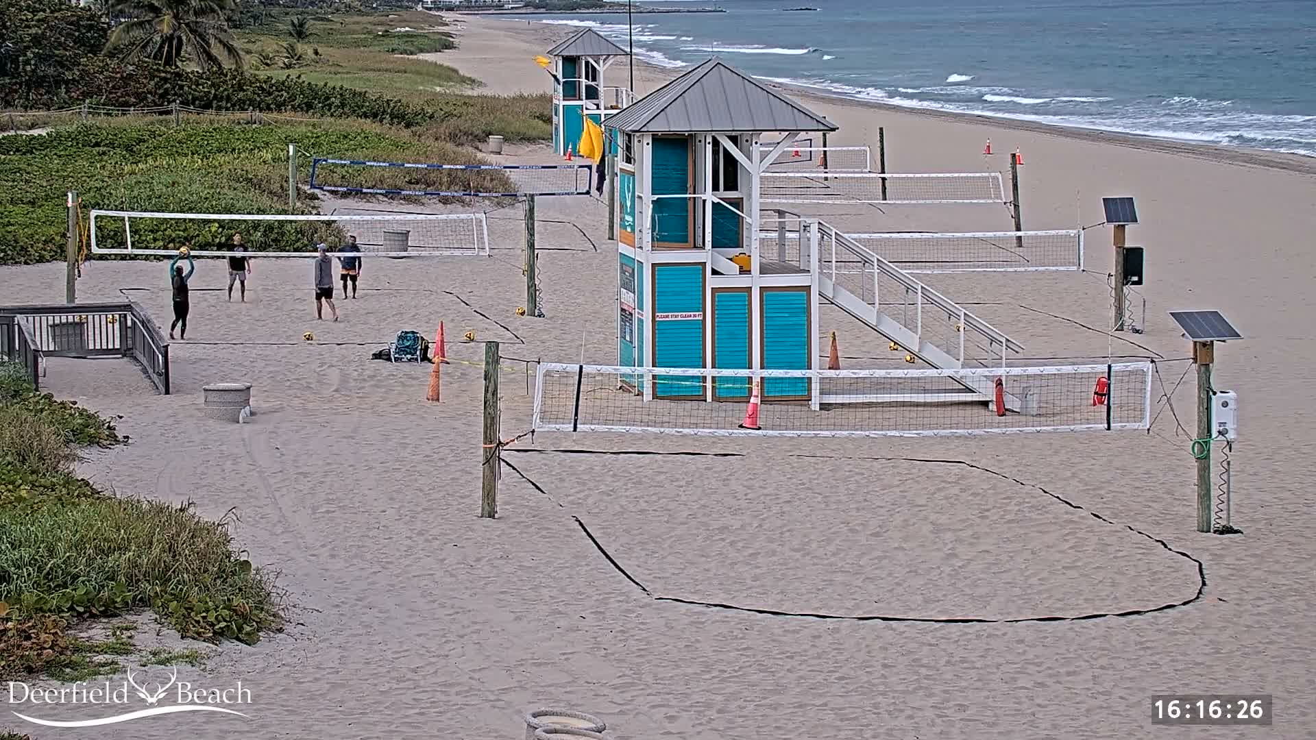 Deerfield Beach City Coast Volleyball Courts Live Cam - Deerfield Beach, Broward, Florida, USA