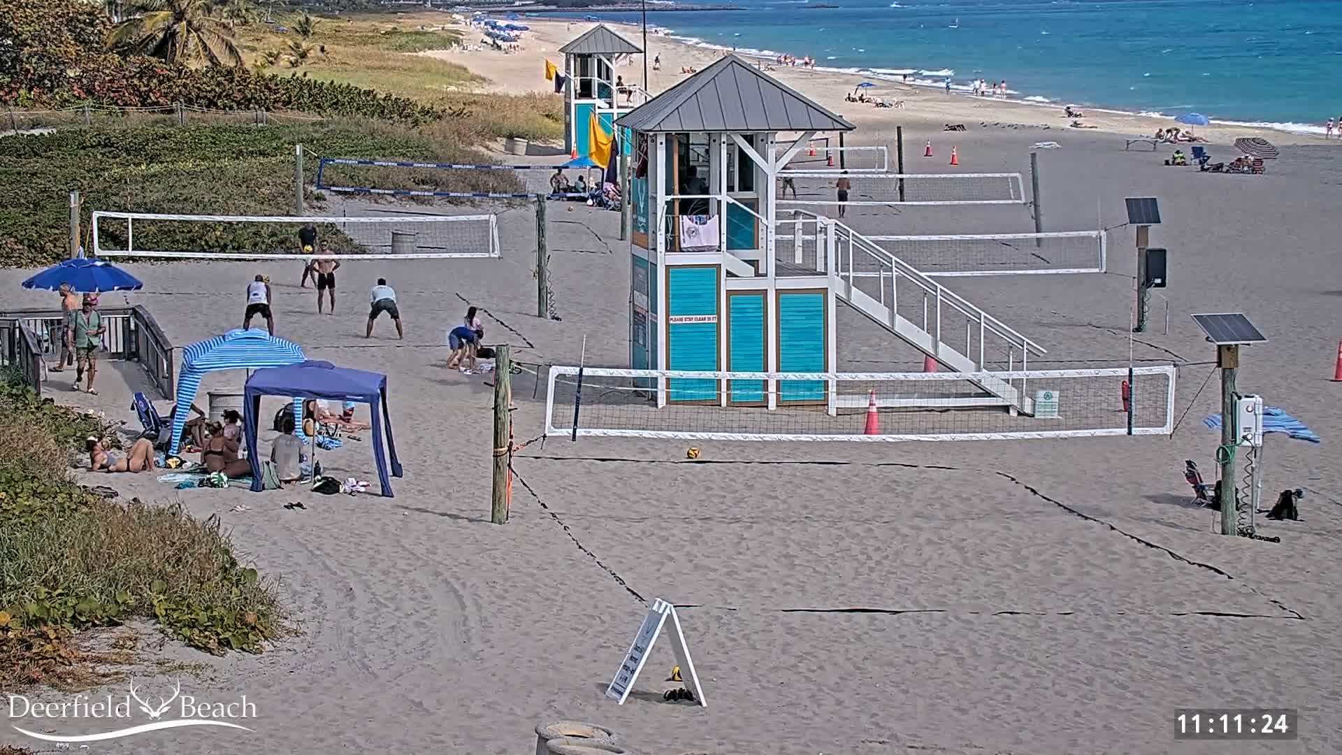 Deerfield Beach City Coast Volleyball Courts Live Cam - Deerfield Beach, Broward, Florida, USA