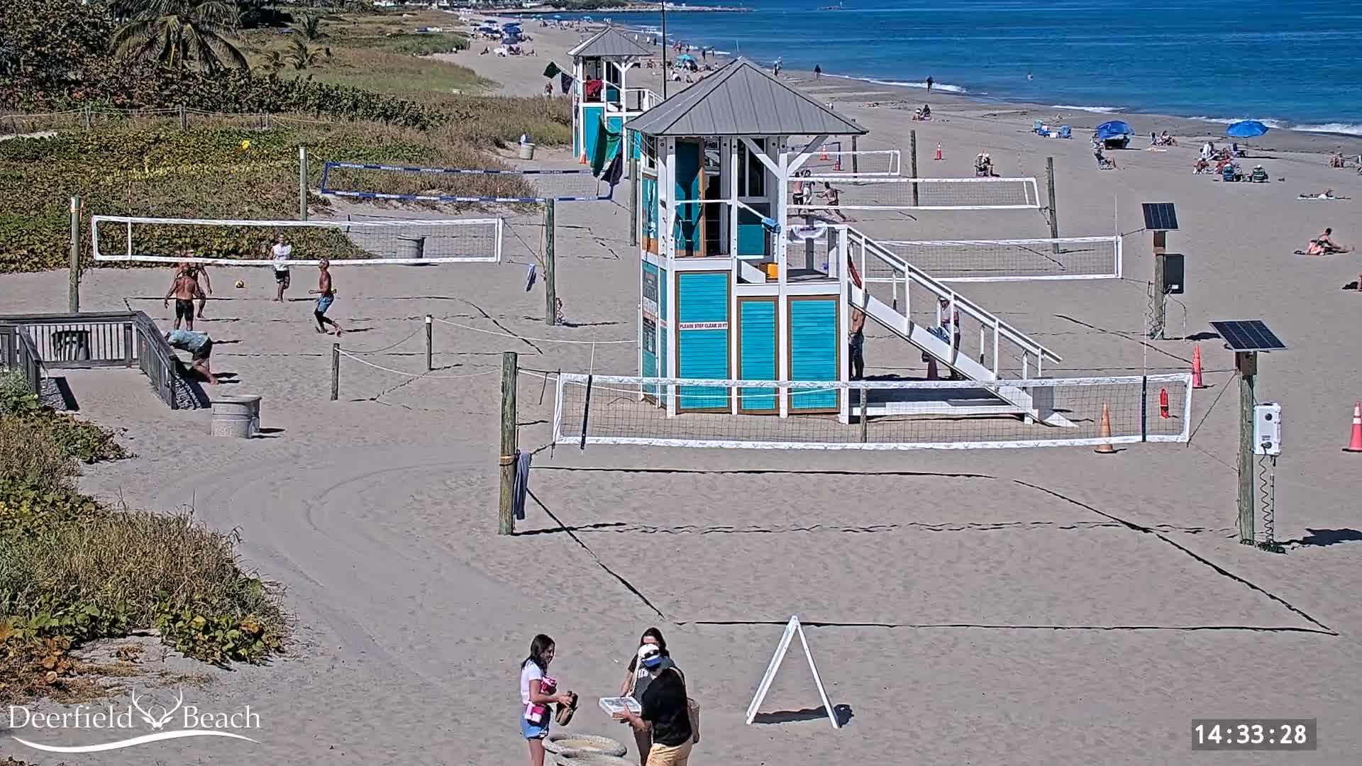Deerfield Beach City Coast Volleyball Courts Live Cam - Deerfield Beach, Broward, Florida, USA