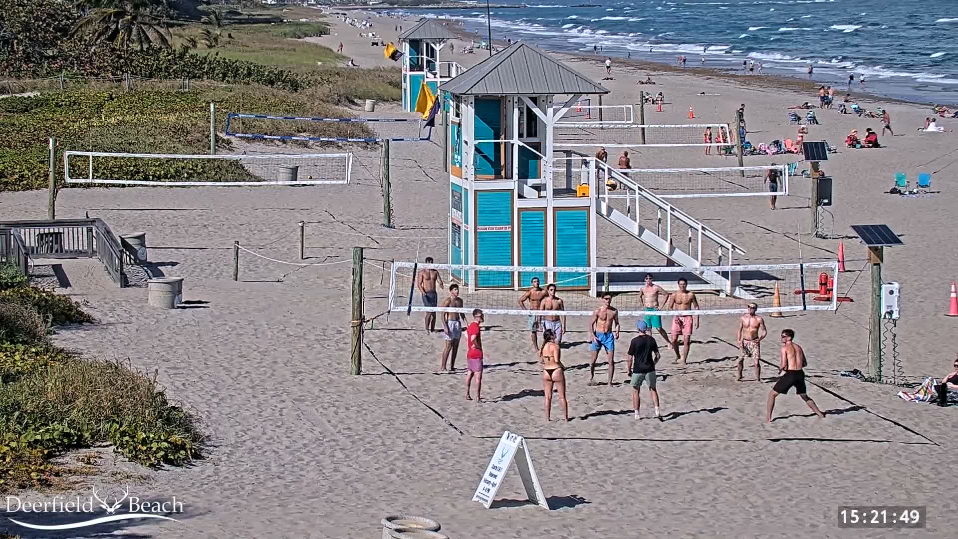 Deerfield Beach City Coast Volleyball Courts Live Cam - Deerfield Beach, Broward, Florida, USA