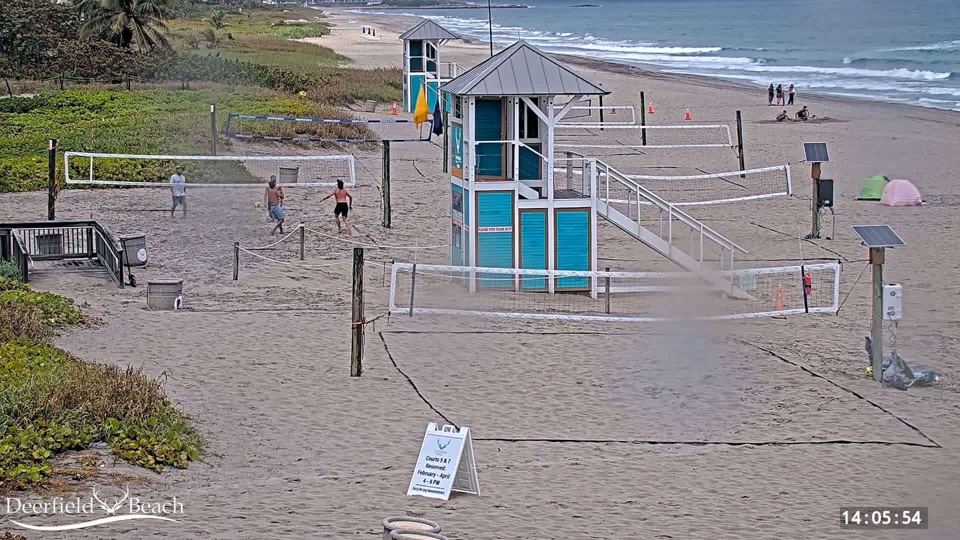 Deerfield Beach City Coast Volleyball Courts Live Cam - Deerfield Beach, Broward, Florida, USA