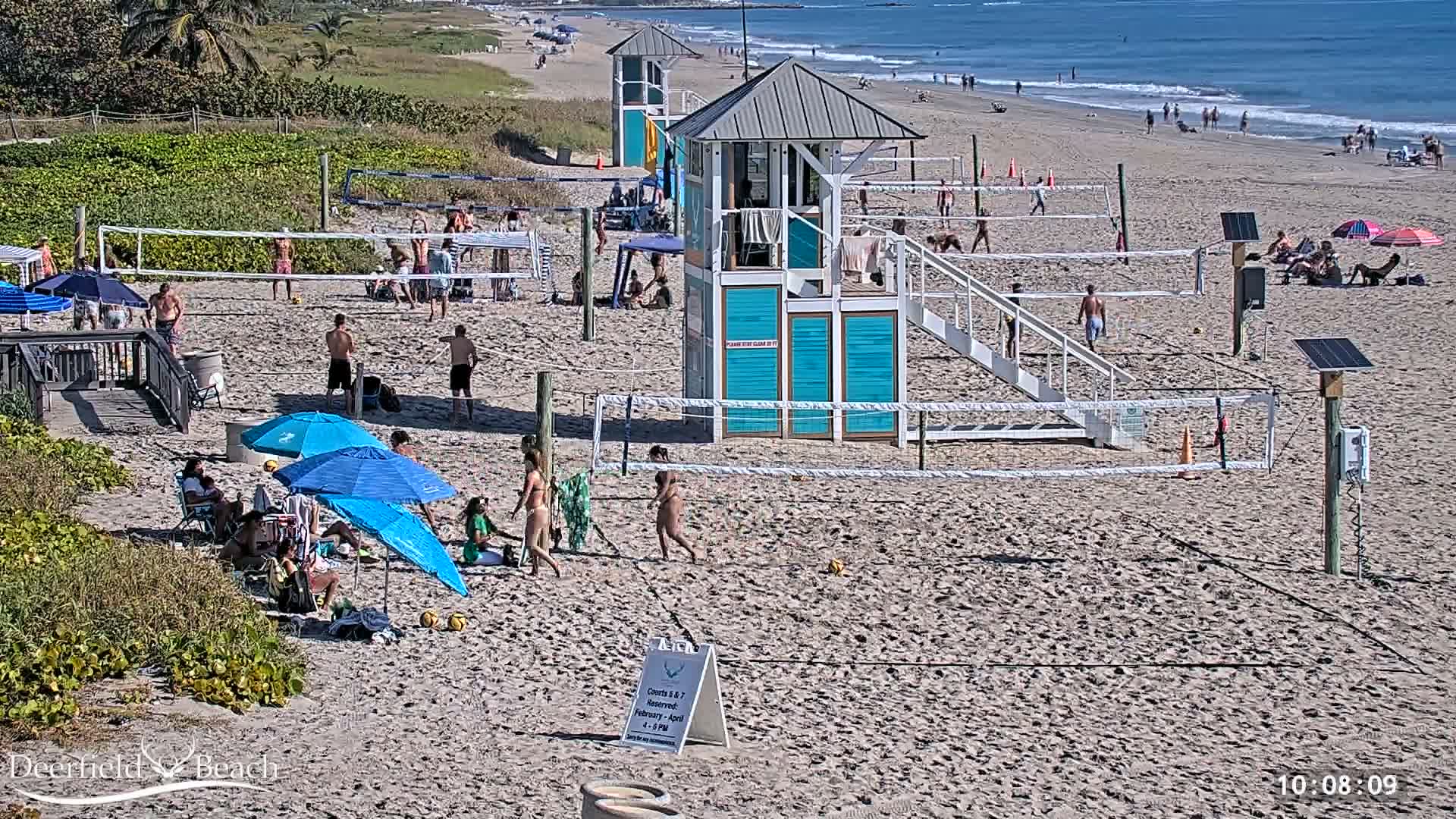 Deerfield Beach City Coast Volleyball Courts Live Cam - Deerfield Beach, Broward, Florida, USA