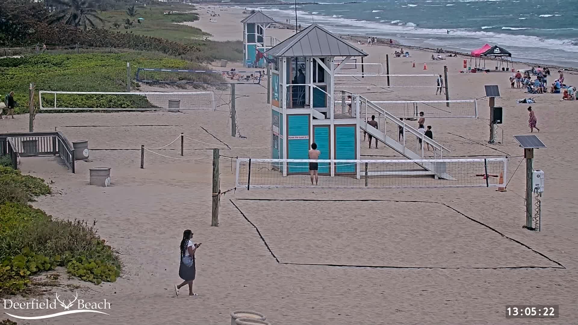 Deerfield Beach City Coast Volleyball Courts Live Cam - Deerfield Beach, Broward, Florida, USA