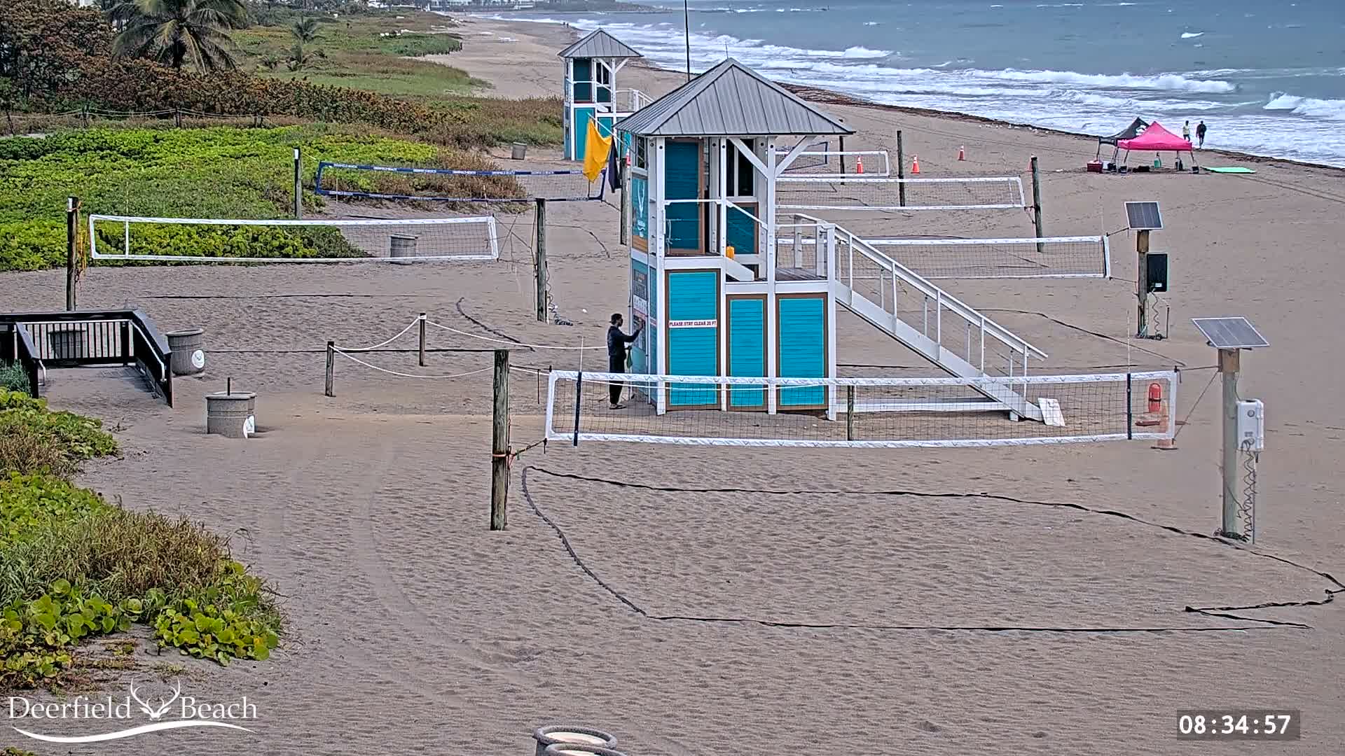 Deerfield Beach City Coast Volleyball Courts Live Cam - Deerfield Beach, Broward, Florida, USA
