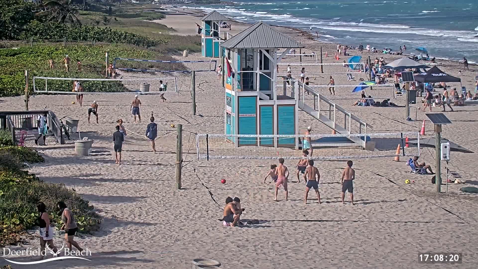 Deerfield Beach City Coast Volleyball Courts Live Cam - Deerfield Beach, Broward, Florida, USA