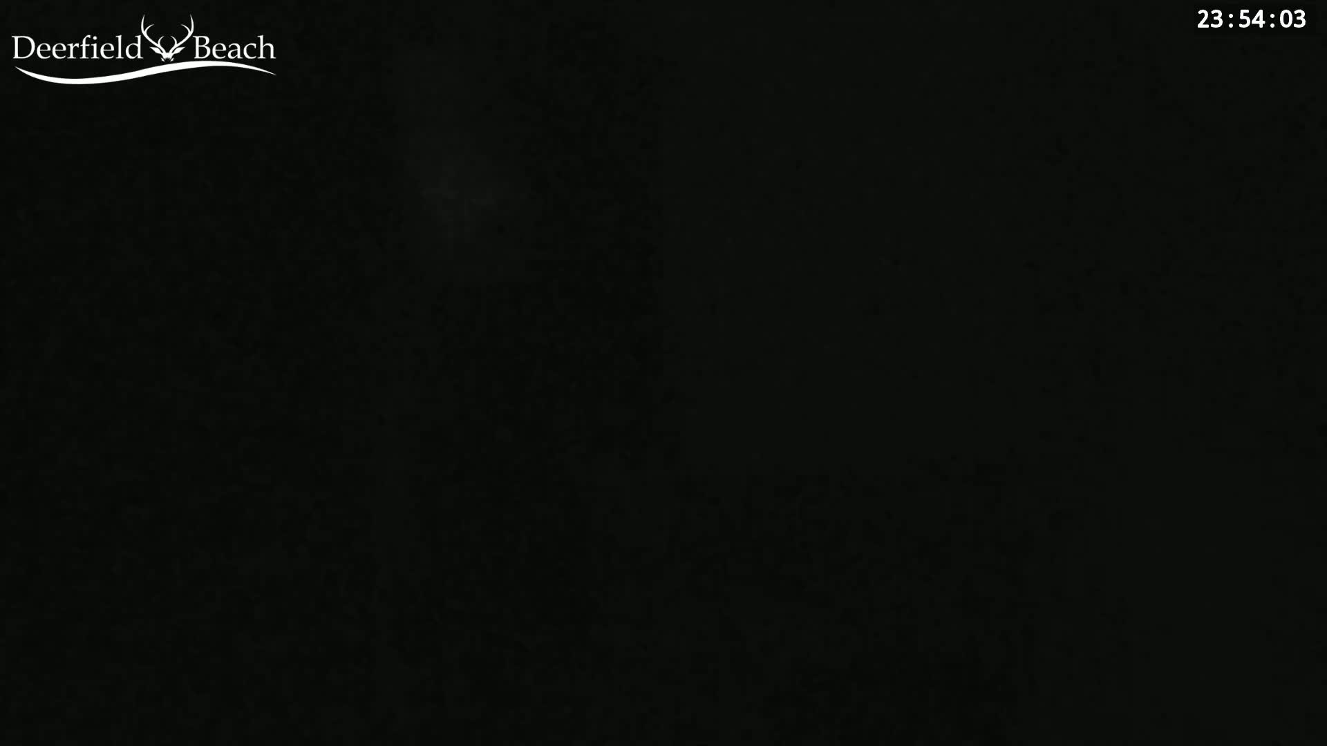 The image shows a completely black, dark night scene.