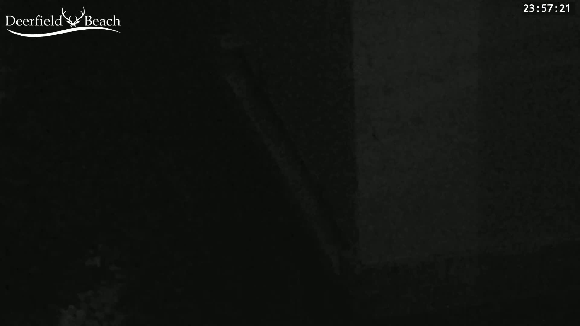 A very dark image shows a mostly black scene at night.