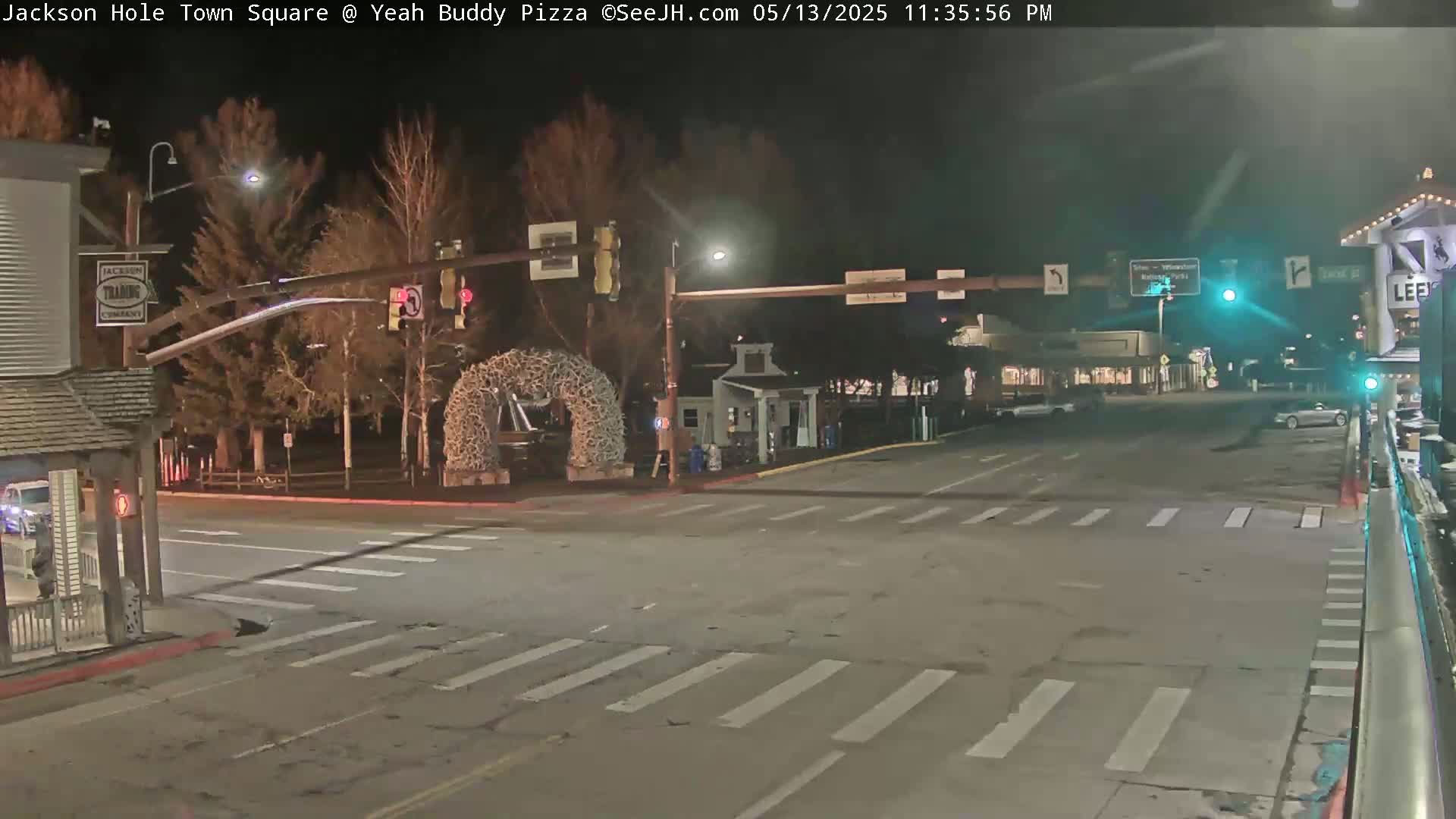Jackson Hole, Jackson Town Square Live Cam - Jackson, Teton, Wyoming, USA