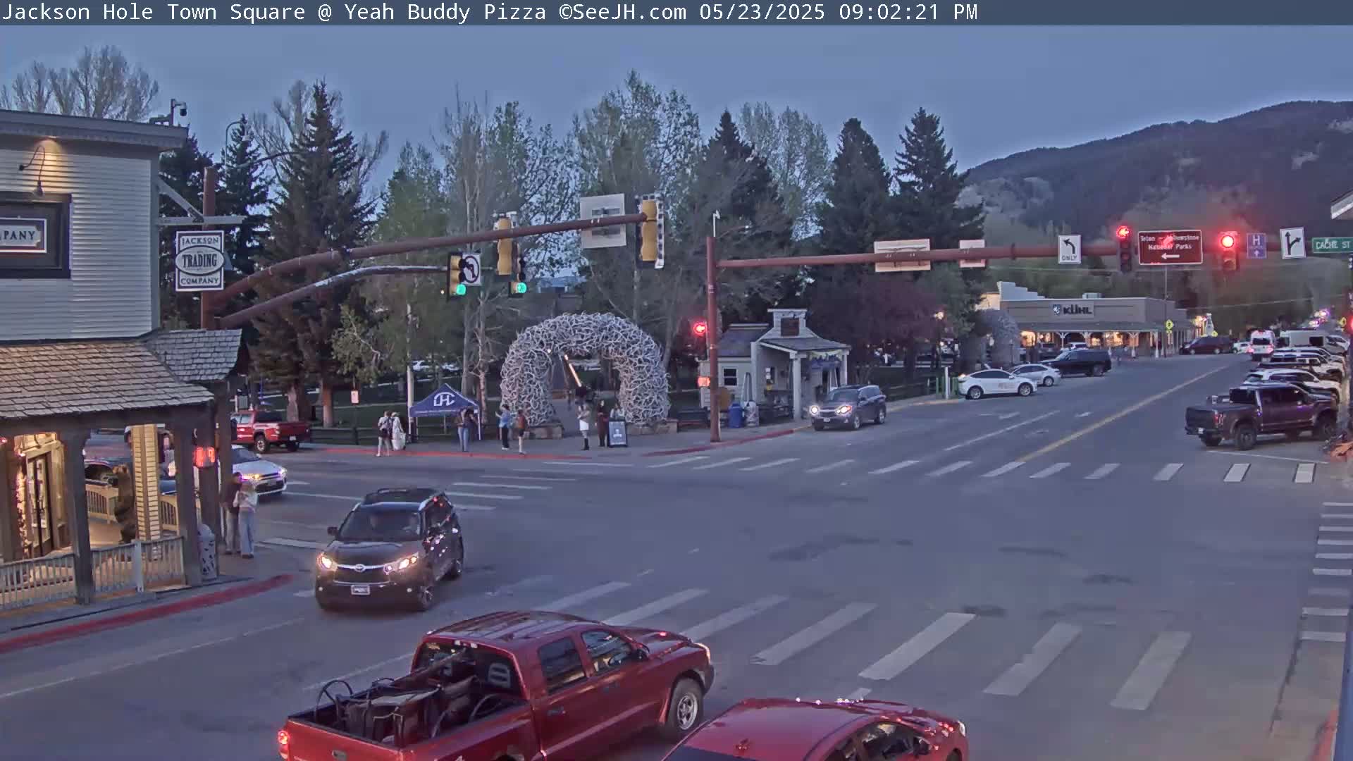 Jackson Hole, Jackson Town Square Live Cam - Jackson, Teton, Wyoming, USA