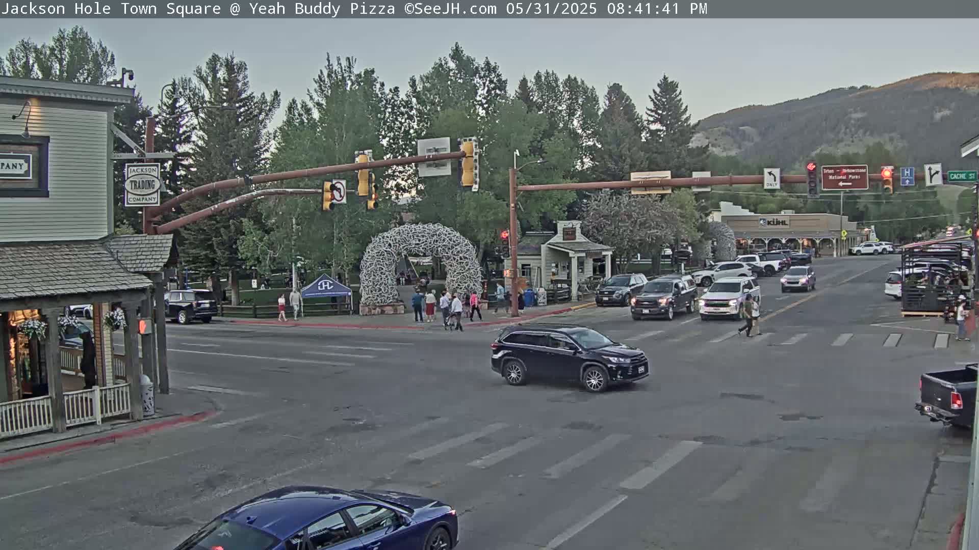Jackson Hole, Jackson Town Square Live Cam - Jackson, Teton, Wyoming, USA
