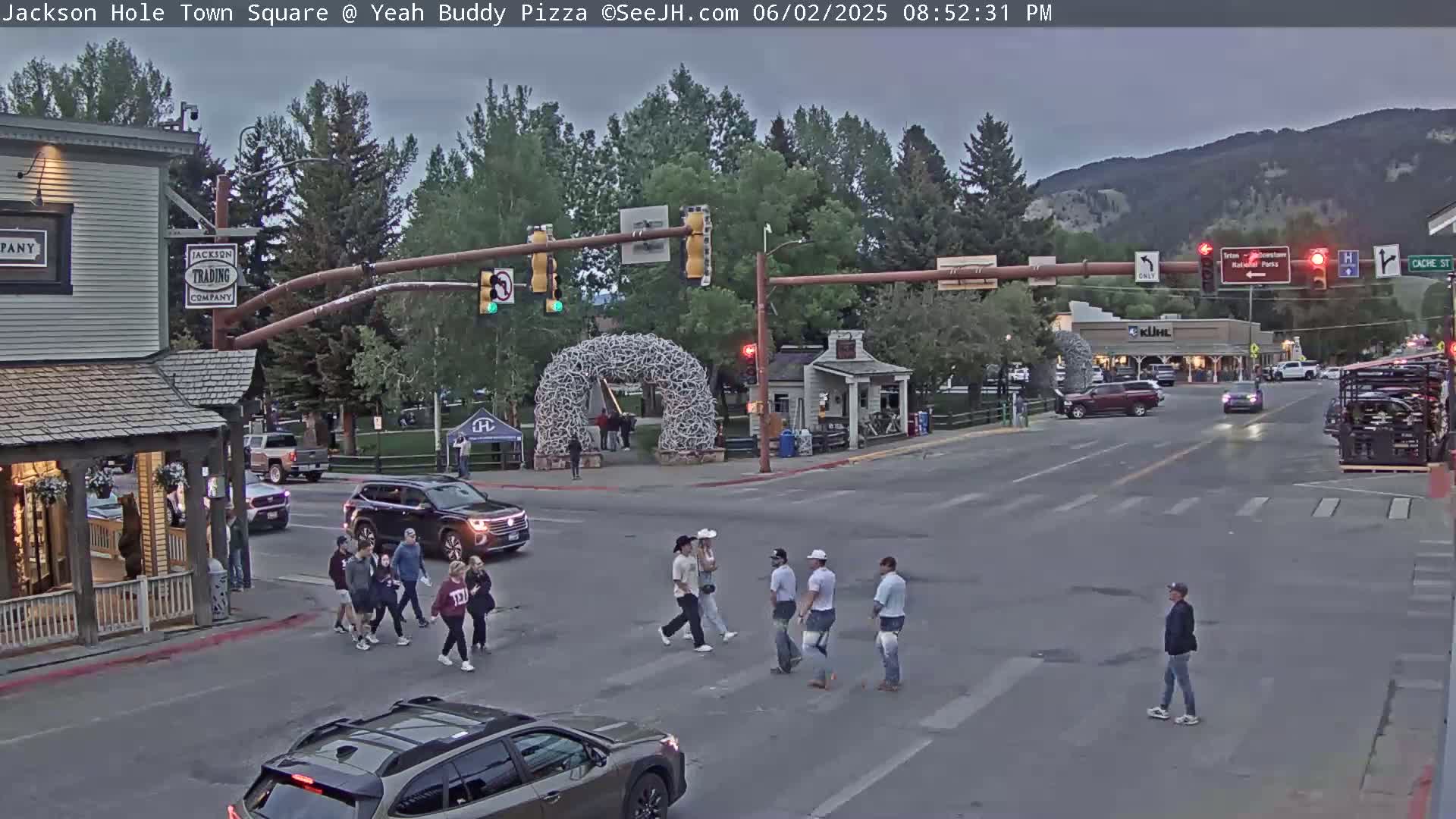 Jackson Hole, Jackson Town Square Live Cam - Jackson, Teton, Wyoming, USA