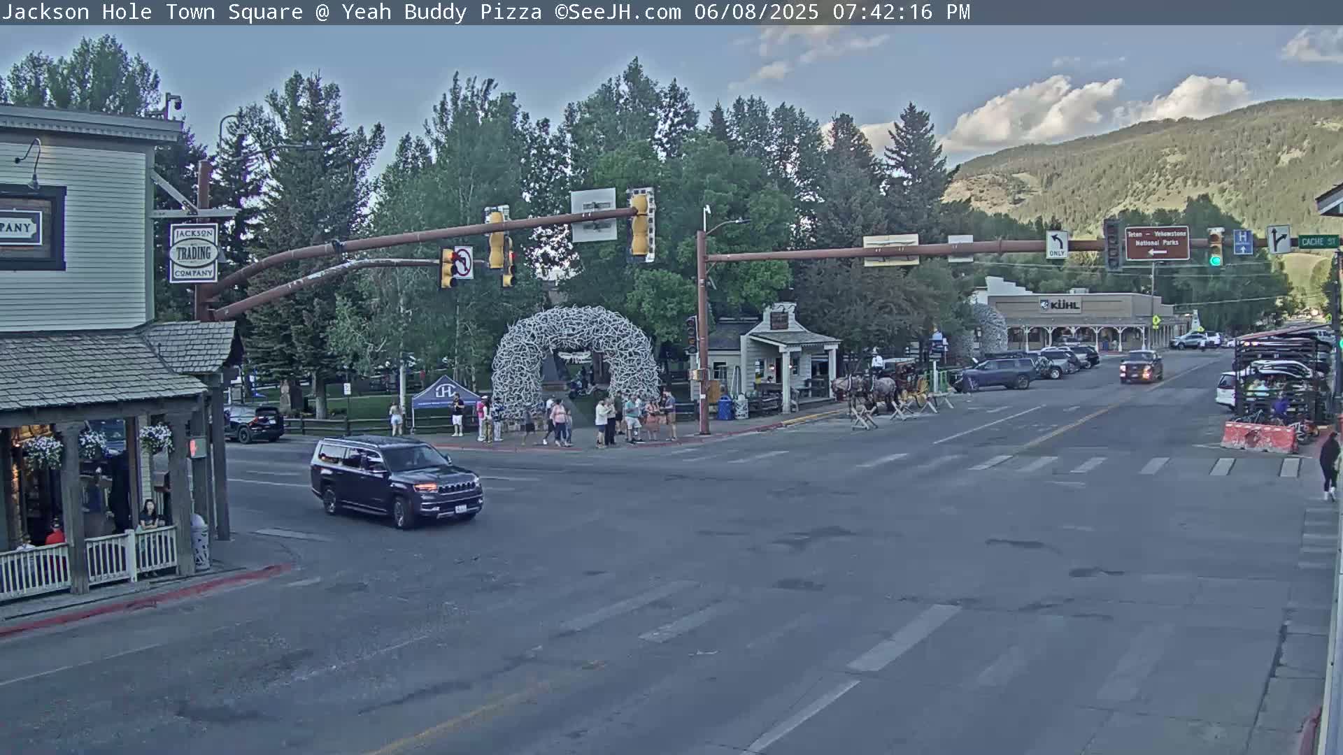 Jackson Hole, Jackson Town Square Live Cam - Jackson, Teton, Wyoming, USA