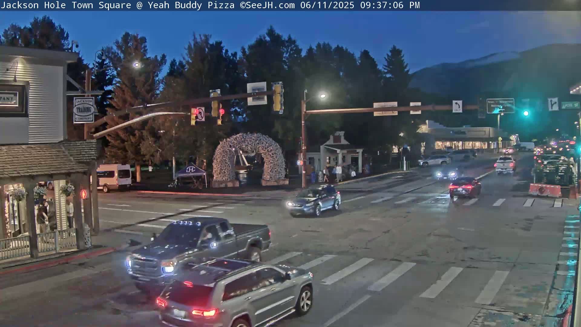 Jackson Hole, Jackson Town Square Live Cam - Jackson, Teton, Wyoming, USA