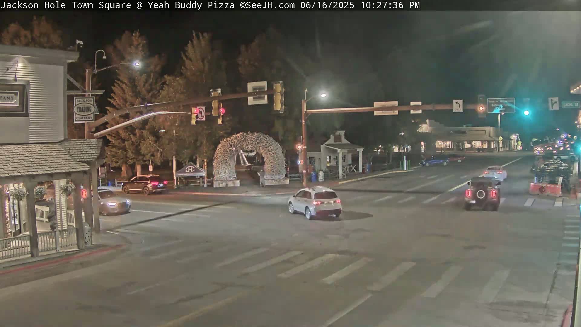Jackson Hole, Jackson Town Square Live Cam - Jackson, Teton, Wyoming, USA