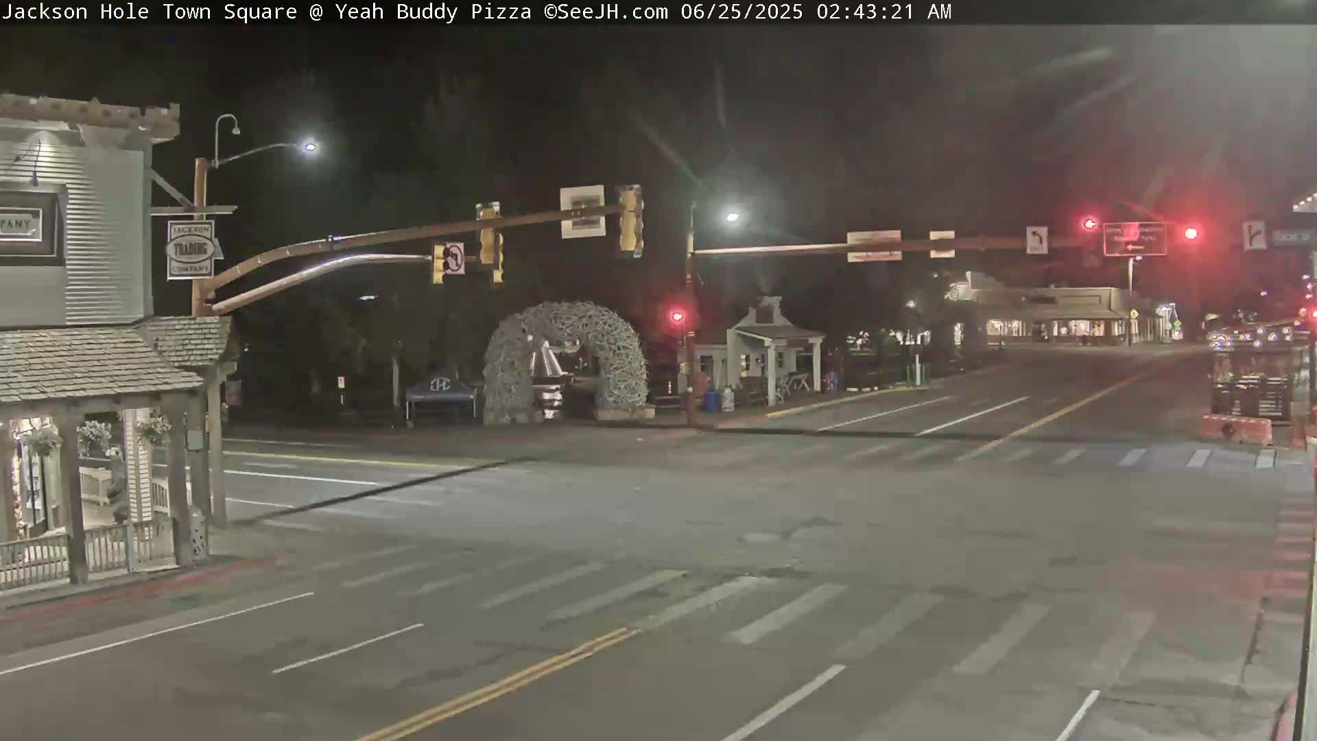 Jackson Hole, Jackson Town Square Live Cam - Jackson, Teton, Wyoming, USA