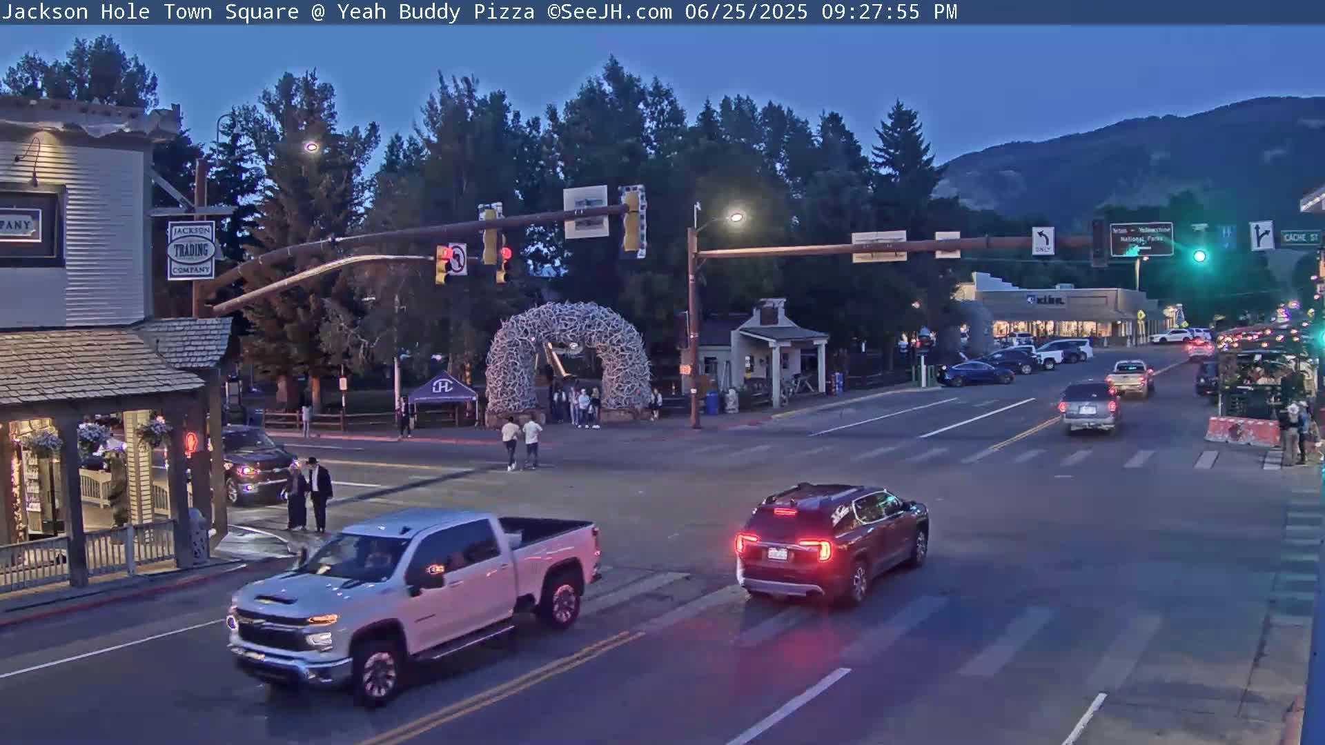 Jackson Hole, Jackson Town Square Live Cam - Jackson, Teton, Wyoming, USA