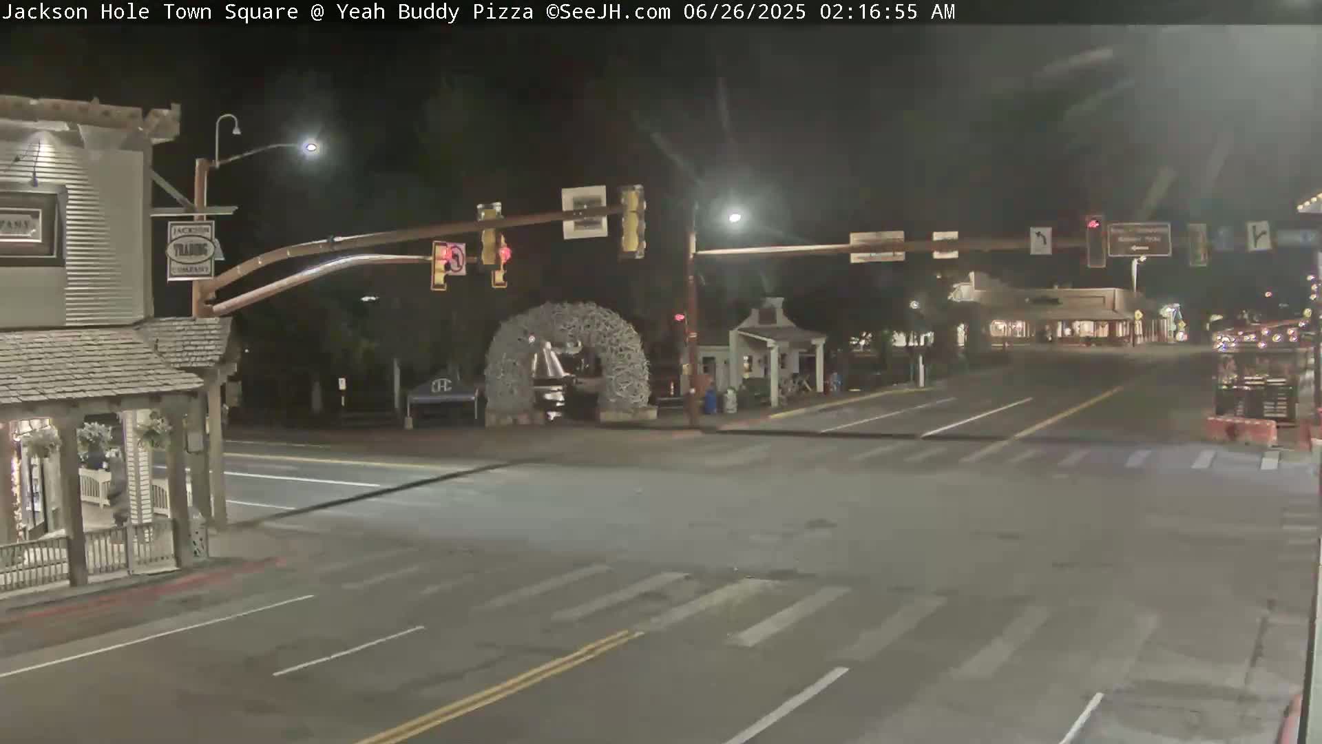 Jackson Hole, Jackson Town Square Live Cam - Jackson, Teton, Wyoming, USA
