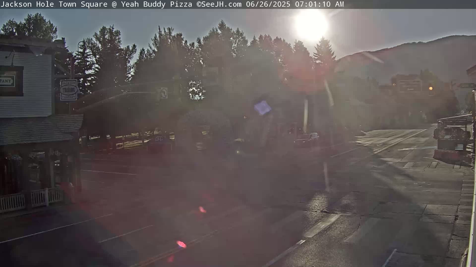 Jackson Hole, Jackson Town Square Live Cam - Jackson, Teton, Wyoming, USA