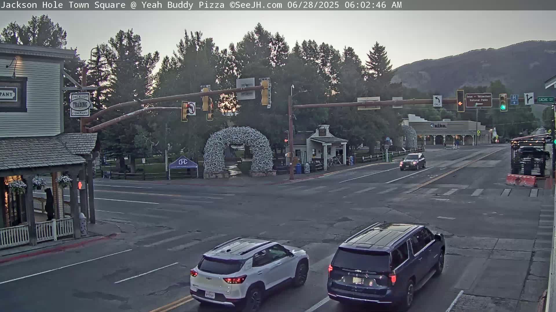 Jackson Hole, Jackson Town Square Live Cam - Jackson, Teton, Wyoming, USA