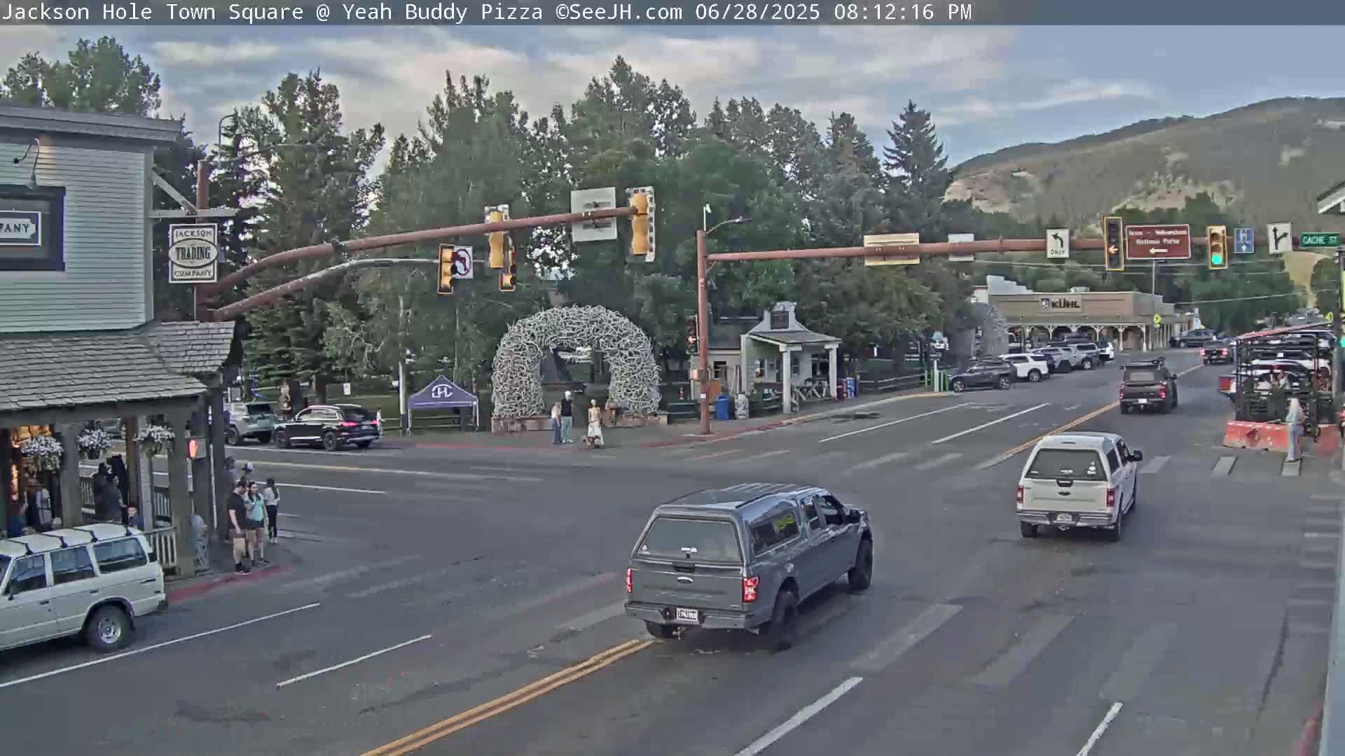 Jackson Hole, Jackson Town Square Live Cam - Jackson, Teton, Wyoming, USA