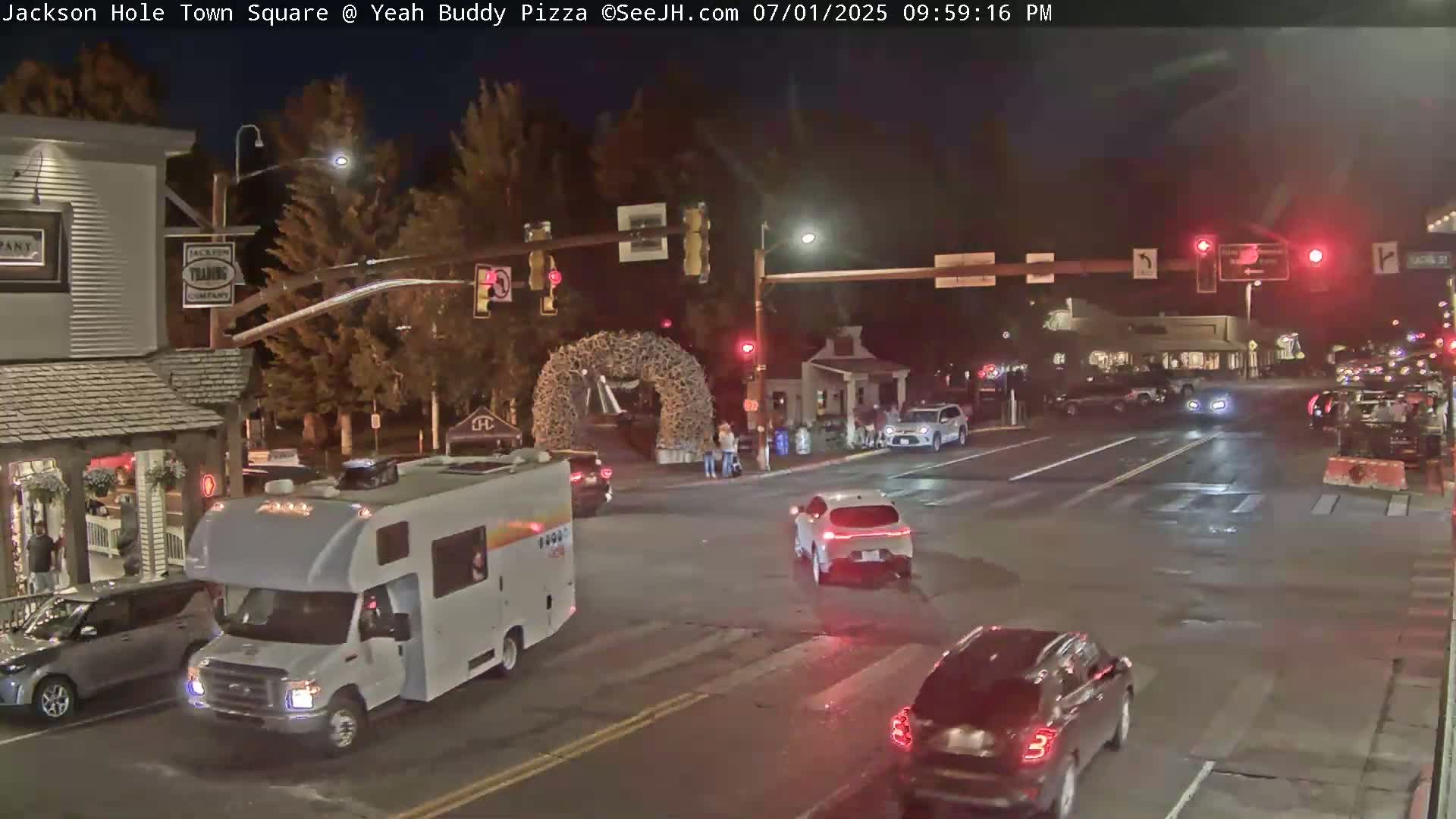 Jackson Hole, Jackson Town Square Live Cam - Jackson, Teton, Wyoming, USA