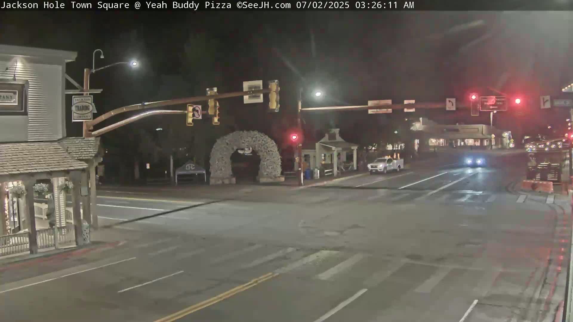 Jackson Hole, Jackson Town Square Live Cam - Jackson, Teton, Wyoming, USA